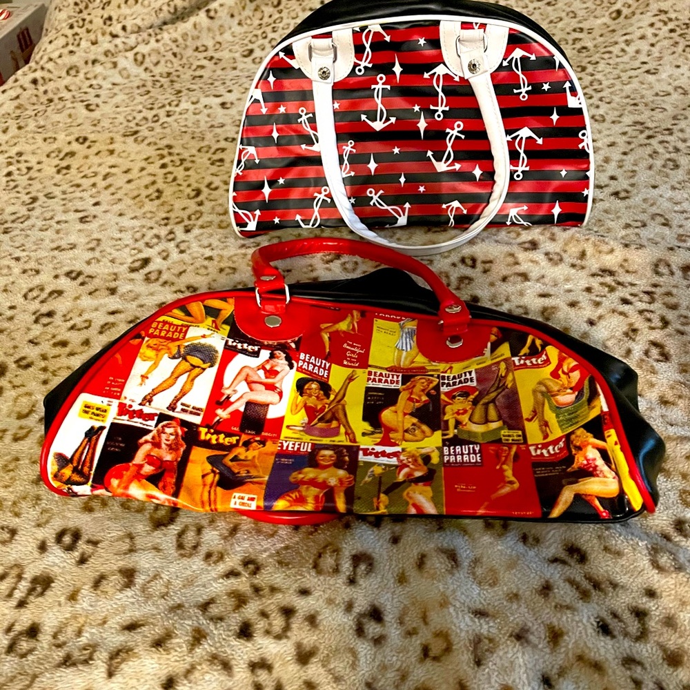 Two Hollywood mirror purses